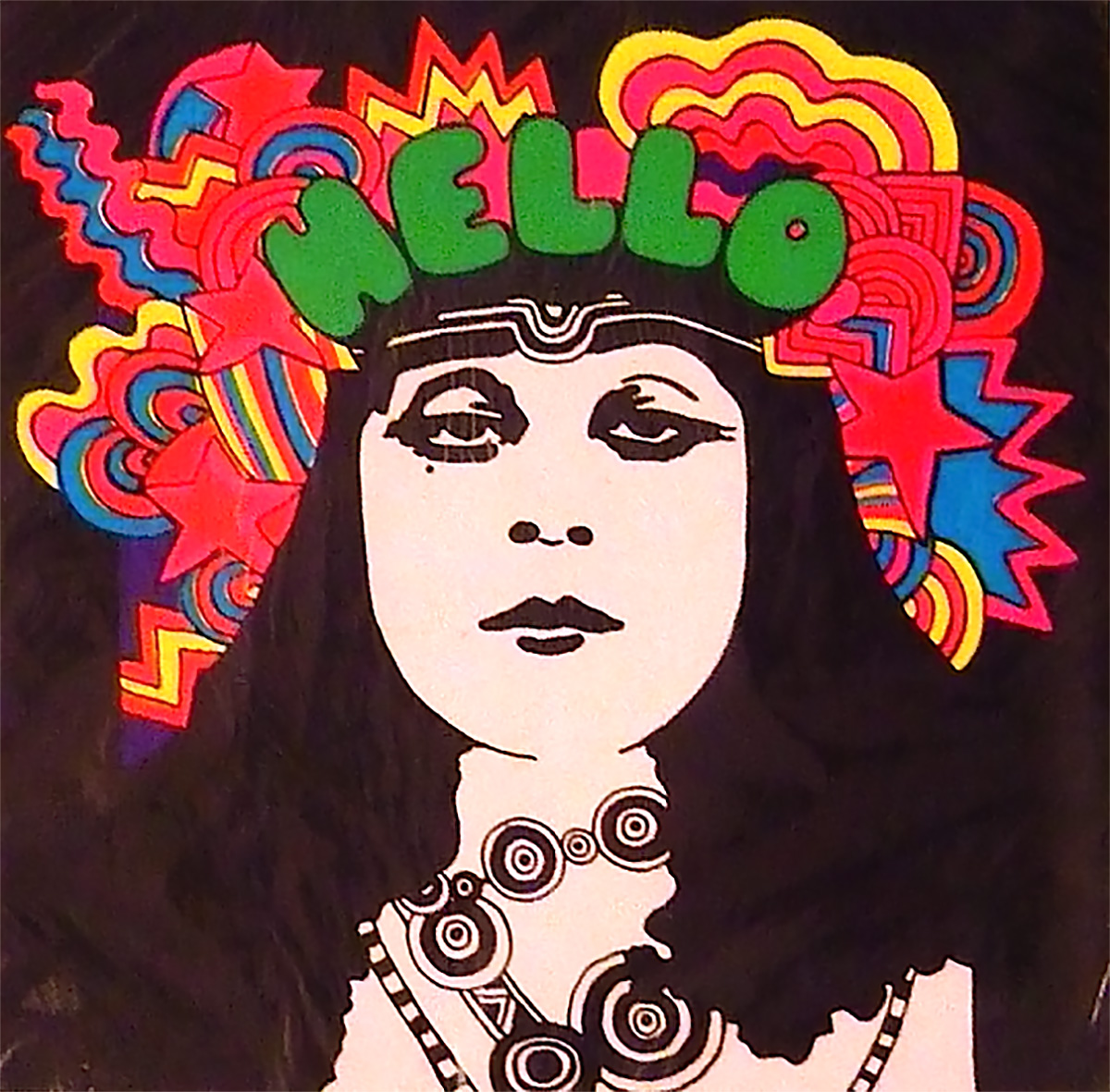 Theda Bara greeting card by Jan Pienkowski for Gallery Five, 1968. 