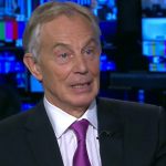 Pic shows:Sky news Tony Blair reacts to questions as to why so many Labour supporters hate him. Picture by Pixel8000 07917221968 